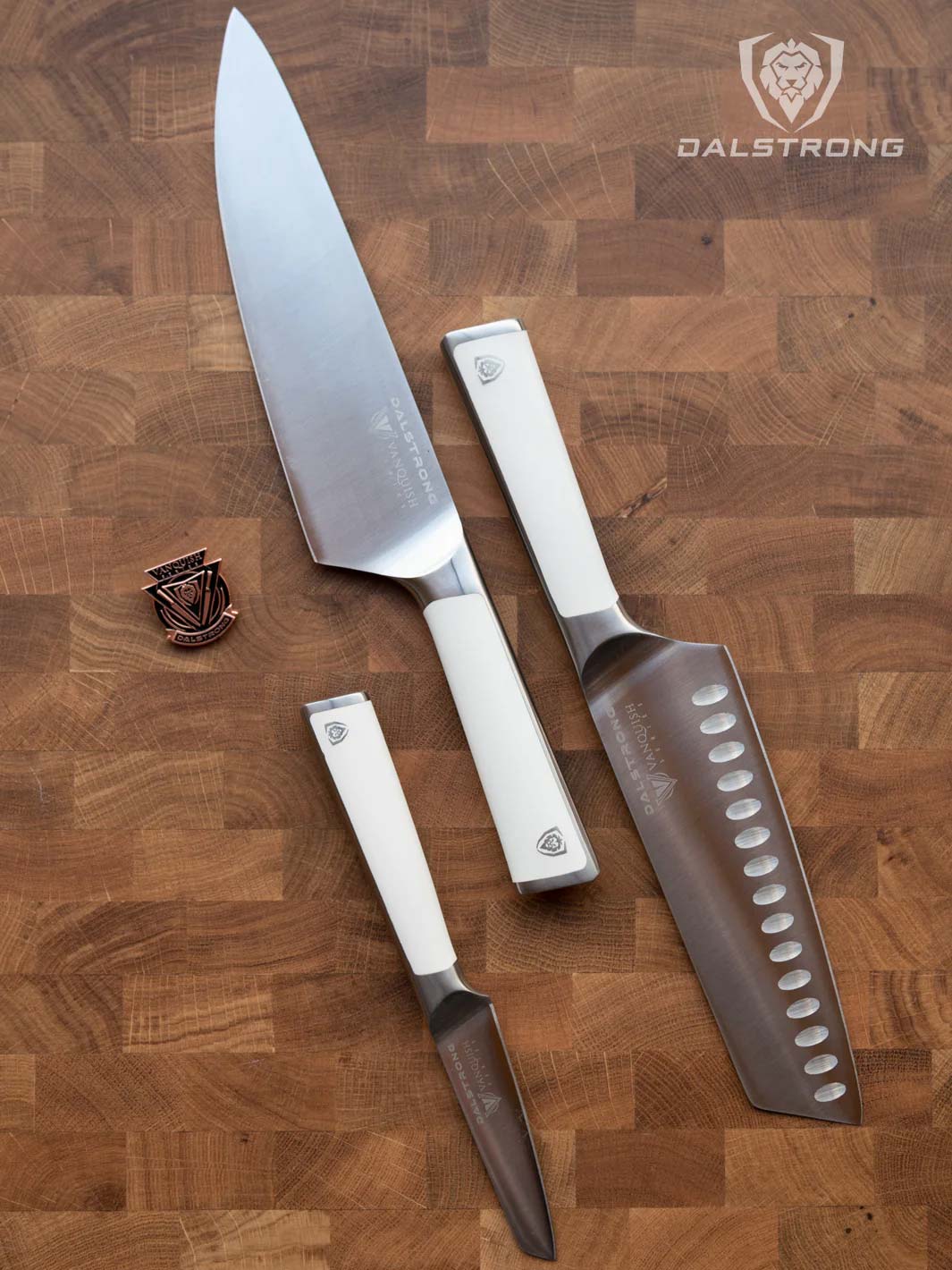 3-Piece Knife Set | White Handle | Vanquish Series | NSF Certified | Dalstrong © - Image 8