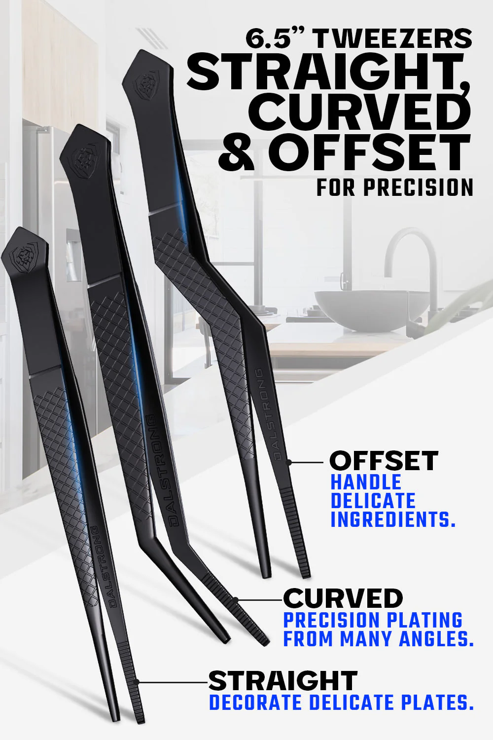 5 Piece Plating Tweezers Set | Professional | Dalstrong © - Image 4
