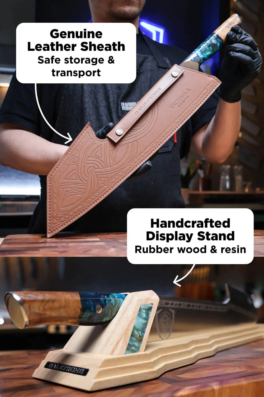 Annihilator Meat Cleaver with Stand 14" | Valhalla Series | Dalstrong © - Image 4