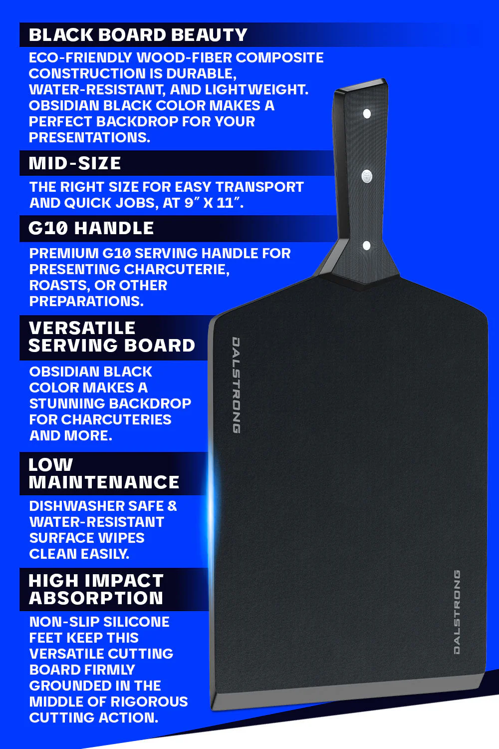 Wood Fiber Cutting Board | Obsidian Black | Dalstrong © - Image 6