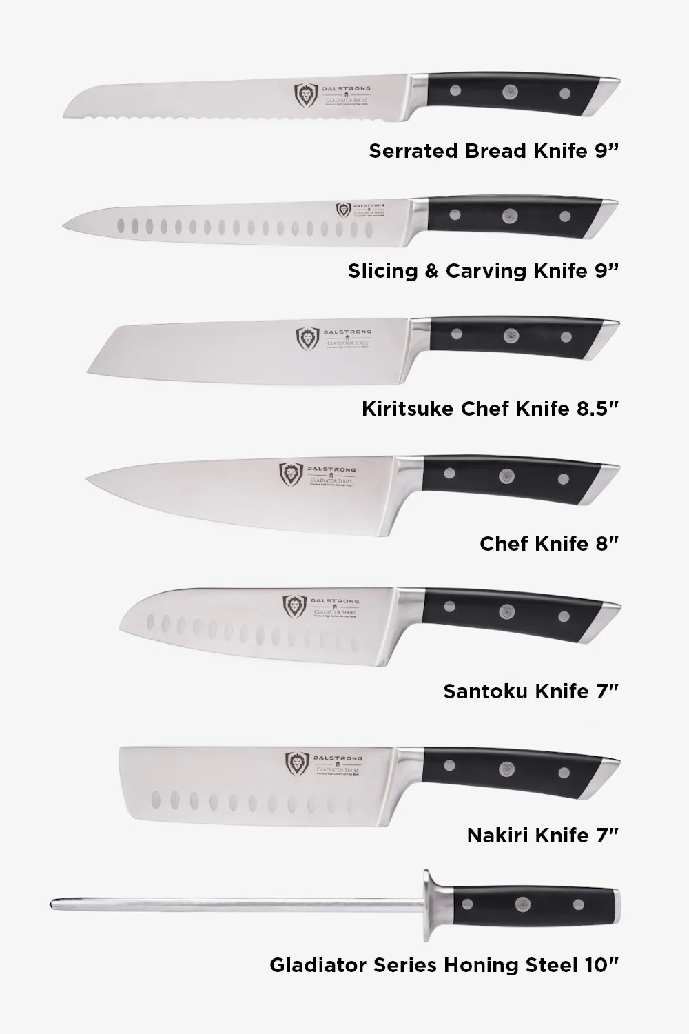 The Gladiator Bundle | 18-Piece Colossal Knife Set + Hornet Series Sharpener - Image 4
