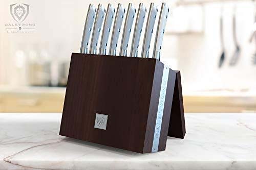 8-Piece Steak Knife Set | White ABS Handles with Storage Block | Gladiator Series | Knives NSF Certified | Dalstrong © - Image 7