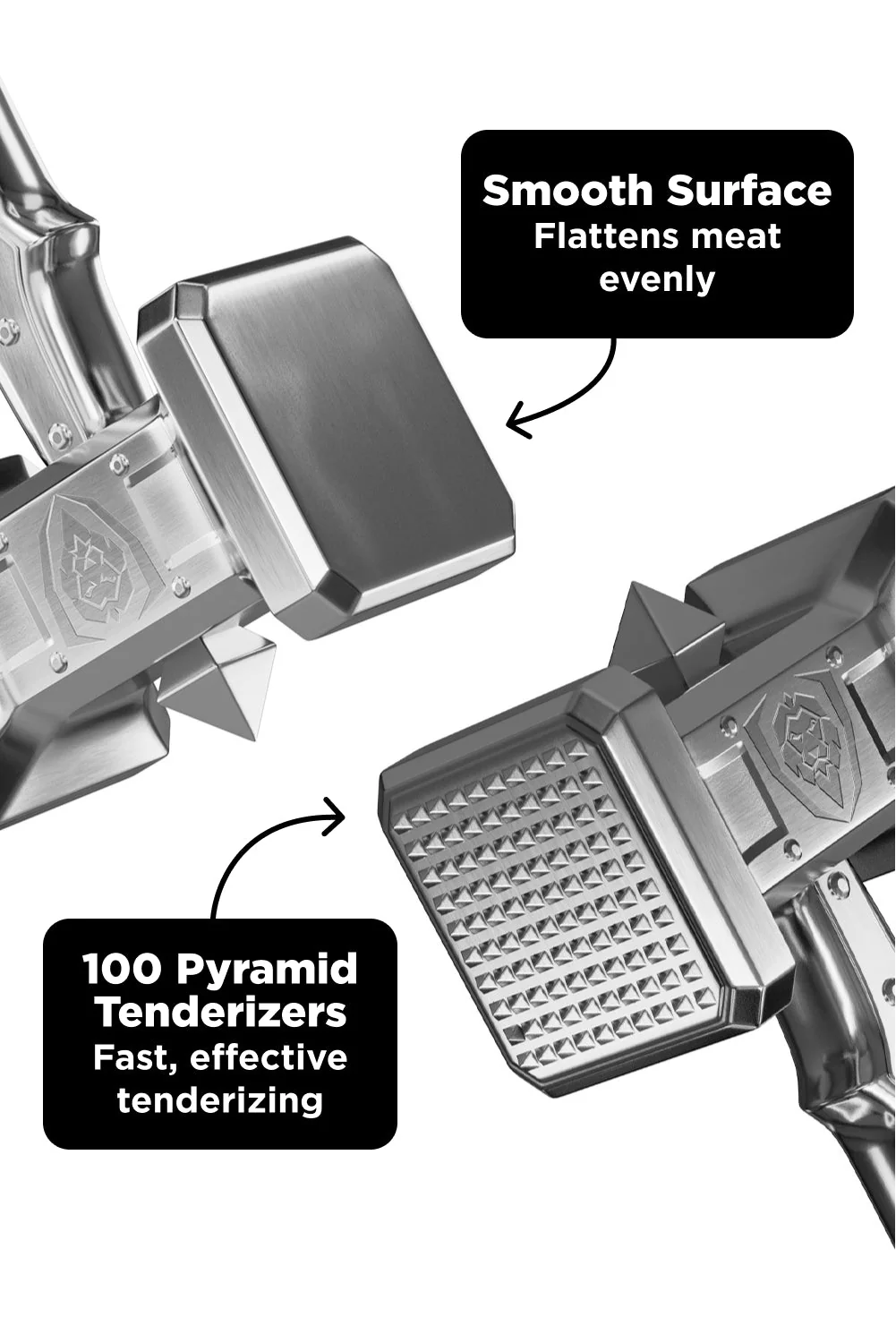 Meat Tenderizer 15" | Dual Sided, Heavy Duty & Extra-Large Hammer | Dalstrong © - Image 5