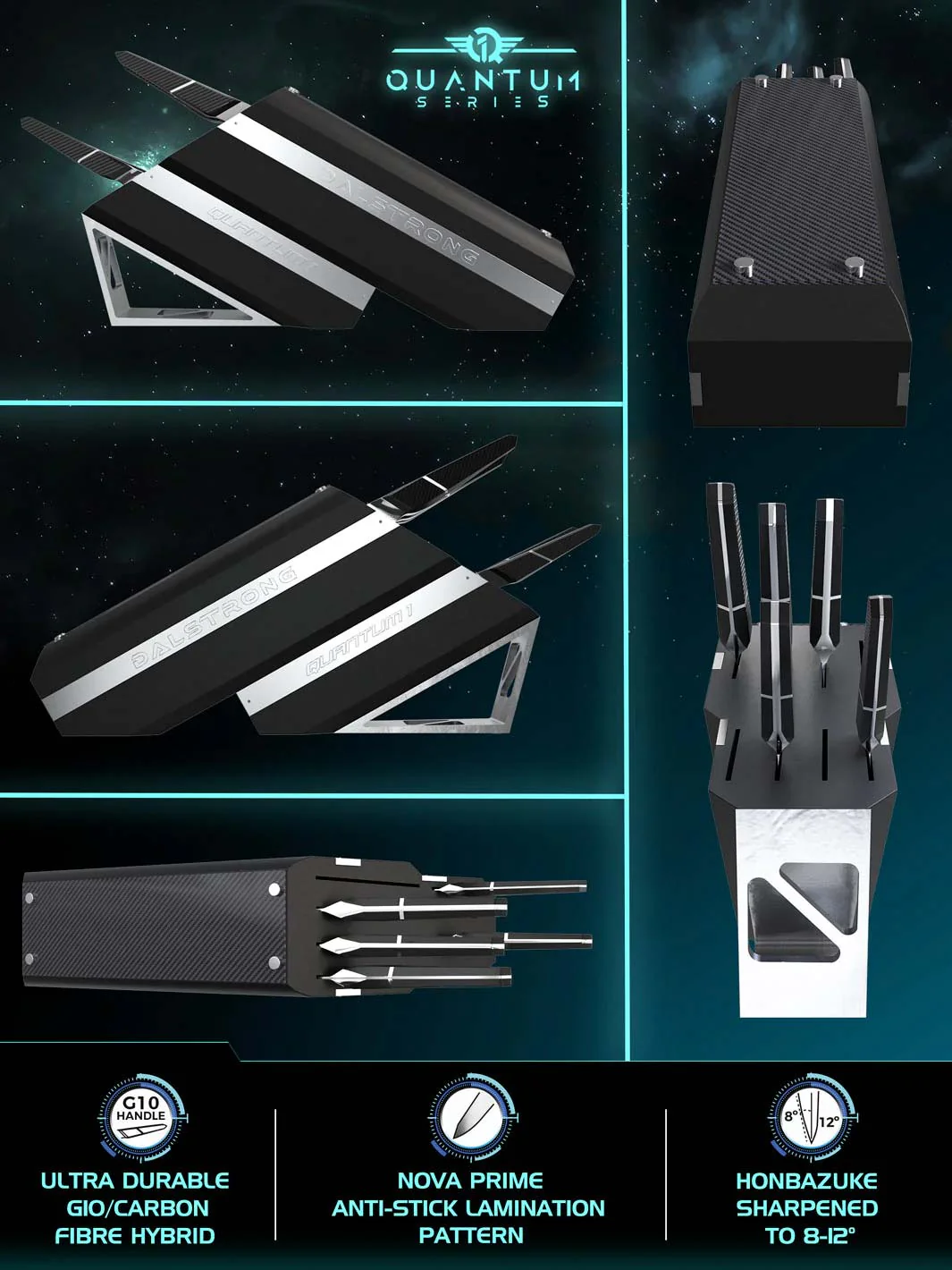 5-Piece Knife Block Set | Quantum 1 Series | Dalstrong © - Image 2