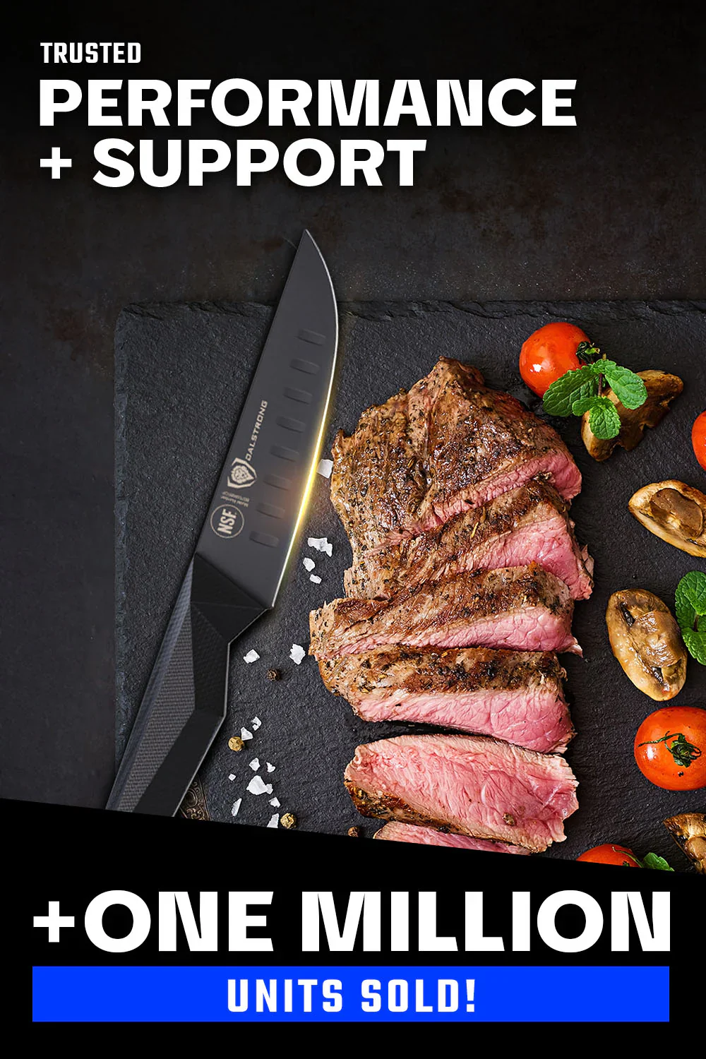 4-Piece Steak Knife Set | Shadow Black Series | NSF Certified | Dalstrong © - Image 6