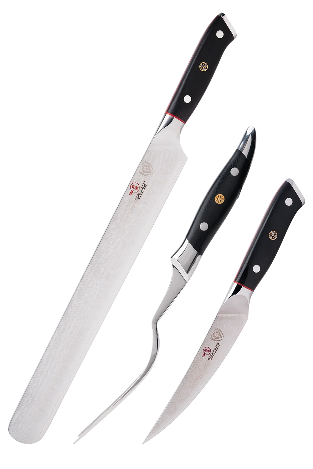 Slicing Knife 12" + Fillet Knife 6" + Meat Fork | Shogun Series | Elite - Image 2