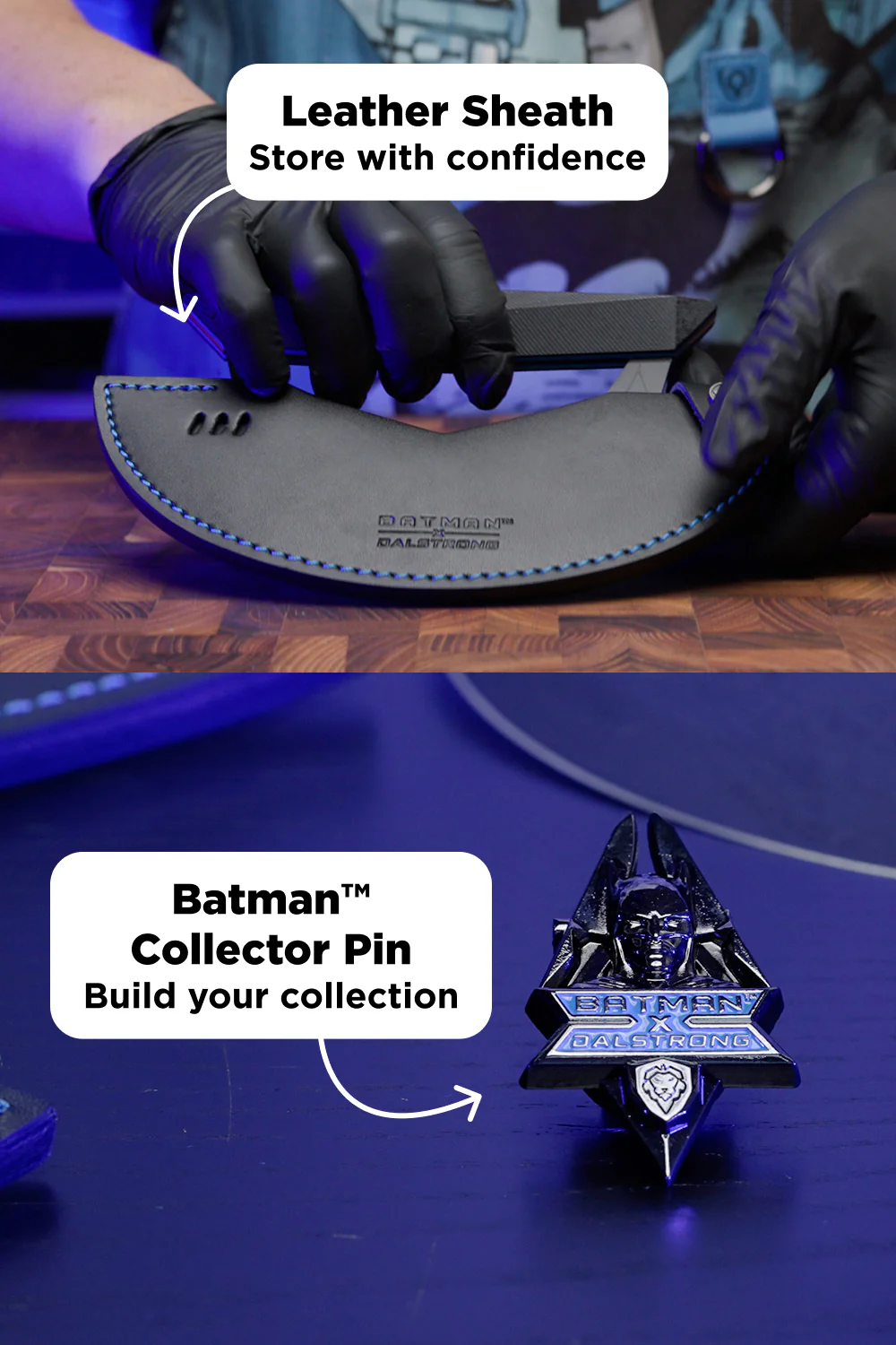 Ulu Knife 7" | Batman™ Edition | Shadow Black Series | Dalstrong © - Image 11